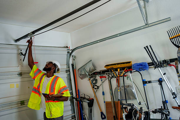 Professional Garage Door technician working in Webster, FL